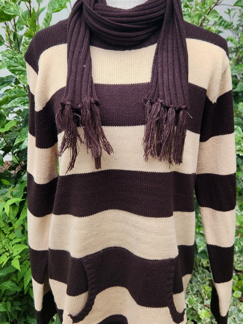 Derek Heart plus size 1X cozy sweater and matching scarf.